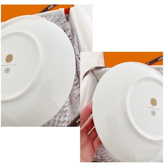 BRAND NEW Hermes Mosaique Au24 Gold Dessert Plate - Picture 9 of 14